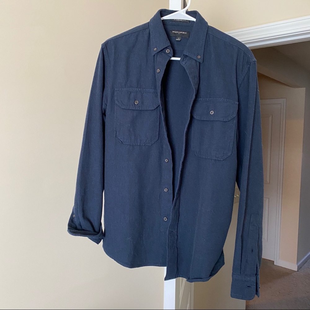 Banana Republic Men’s Navy Shirt Jacket